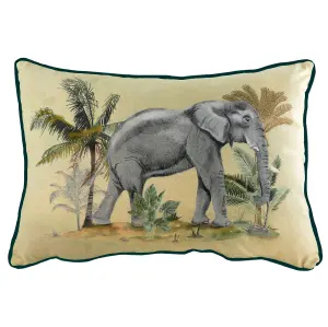 Evans Lichfield Kibale Elephant Jungle Elephant Feather Rich Cushion