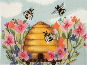 XSTITCH MODERN BEE - Counted Cross Stitch Kit: Large: Modern Bee - Trimits