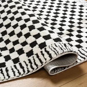 EKTA Skandi Checkered Runner Rug  80 x 220 cm