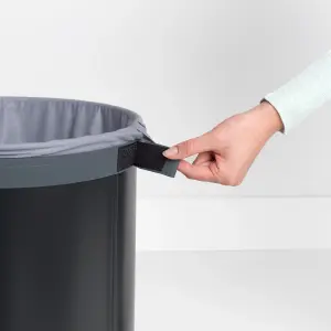 Brabantia Matt Black Steel Large Laundry bin, 60L