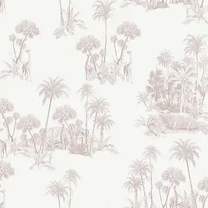 Galerie Ted Baker Fantasia Bronze/Brown Laurel Safari Tree Wallpaper Roll