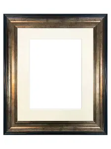 Scandi Black & Gold Frame with Ivory Mount for Image Size 30 x 40 CM