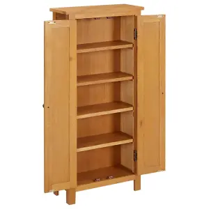 Berkfield Storage Cabinet 50x22x110 cm Solid Oak Wood