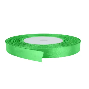 10mm Classic Green Double Sided Satin Polyester Ribbon Roll, 25 metres