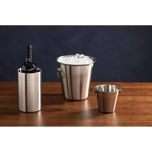 Essentials by Premier Dakota Stainless Steel Shiny Finish Ice Bucket