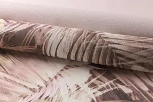 Grandeco Antigua Palm Pink & Ochre Palm Leaf Wallpaper