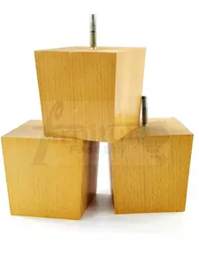 4x SOLID WOODEN FEET REPLACEMENT FURNITURE LEGS 90mm HEIGHT SOFAS CHAIRS STOOLS M10 TSP2037 Oak