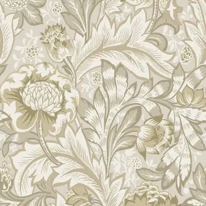 Galerie Arts and Crafts Beige Patterned Wallpaper