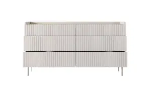 LEVEL - Chic and Functional Chest of Drawers with Ample Storage - Cashmere Beige(H)820mm (W)1530mm (D)380mm