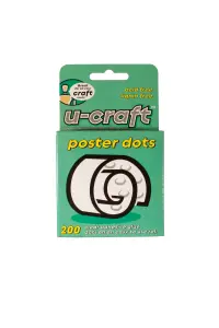 U-Craft Poster Adhesive Dots Peelable Removable 14mm  On A Roll Pack of 200