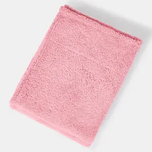 Brentfords Teddy Fleece Blanket Large Throw Over Bed, Pink - 150 x 200cm