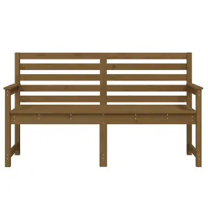 Berkfield Garden Bench Honey Brown 159.5x48x91.5 cm Solid Wood Pine