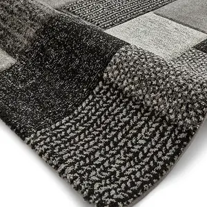 Grey/Black Geometric Modern Handmade Rug for Living Room Bedroom and Dining Room-160cm X 220cm