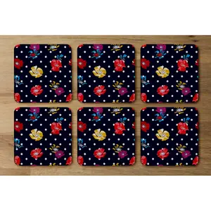 Square 6 Piece Coaster Set (Set of 6)