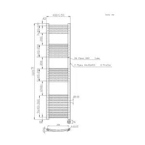 Right Radiators Prefilled Thermostatic Electric Heated Towel Rail Curved Ladder Warmer Rads - White 1600x400 mm