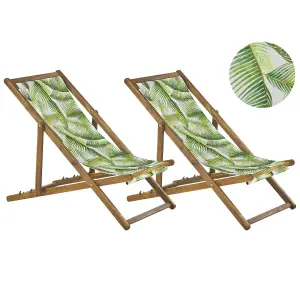 Sun Lounger Wood Light Brown ANZIO