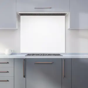 Pure White Premium Glass Kitchen Splashback W900mm x H750mm