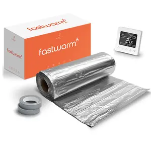 Fastwarm Electric Underwood Heating Mat Kit - 10m - WiFi White Thermostat