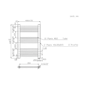 Right Radiators Prefilled Electric Straight Heated Towel Rail Bathroom Ladder Warmer Rads - White 600x400 mm