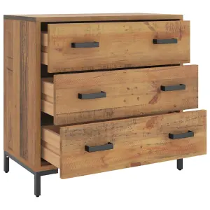 vidaXL Chest of Drawers 75x35x70 cm Solid Pinewood