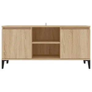 Berkfield TV Cabinet with Metal Legs Sonoma Oak 103.5x35x50 cm