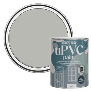 Rust-Oleum Grey Tree Matt UPVC Paint 750ml