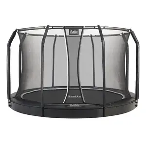 12ft Salta Royal Baseground Round Trampoline with Enclosure