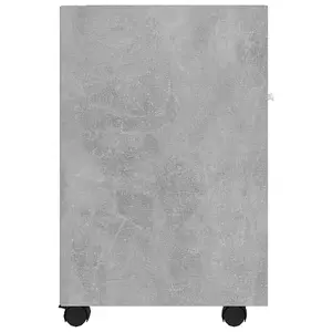 Berkfield Side Cabinet with Wheels Concrete Grey 33x38x60 cm Engineered Wood