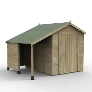 Timberdale 6x8 Apex Shed No Window With Log Store