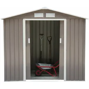 7 ft. W x 4 ft. D Metal Apex Garden Shed