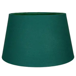 Traditional Linen Fabric Drum Shade for Pendant & Lampshade Green / 22cm H x 35cm W x 35cm D