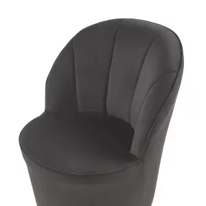 Beliani Glam Armchair ALBY Velvet Black