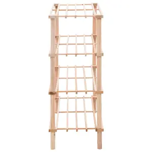 Berkfield 4-Tier Shoe Rack Solid Fir Wood