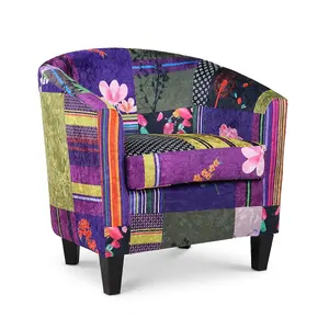 Fabric Patchwork Tricia Tub Chair