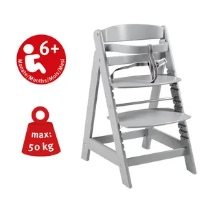 Sit Up High Chair Grey/Brown/Blue