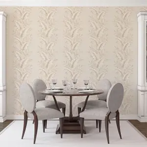 Galerie Palazzo Cream Fern Embossed Wallpaper