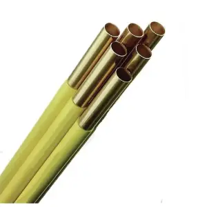 PACK OF 10 (Total 10 Units) - Premium 15mm PVC Coated Copper Tube - (EN1057) - 15mm x 3m Length -Yellow