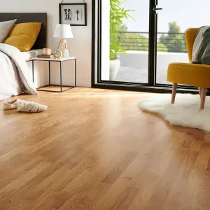 GoodHome Elkins Natural Oak Engineered Real wood top layer flooring, 1.58m²