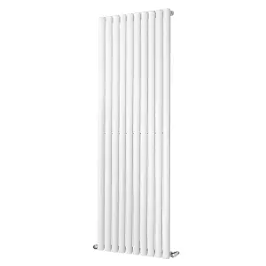 Right Radiators 1800x590mm Vertical Single Oval Column Designer Radiator White