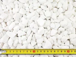 Polar White Spanish Marble Gravel 20mm - Bulk Bag 800kg