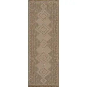 ORANOS Machine Washable Jute Boho Runner Rug 79 x 220 cm