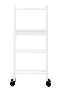 Maison by Premier Dara 4 Tier White Trolley with Basket