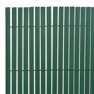 Berkfield Double-Sided Garden Fence PVC 90x500 cm Green