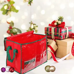 3PCS Large Christmas Decorations Tree Bag Storage Gift Zipper Bags with Handle