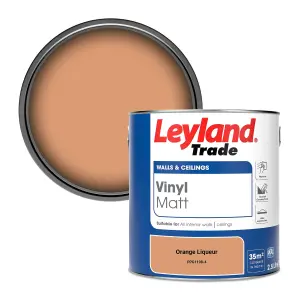 Leyland Trade Vinyl Matt Walls & Ceilings Emulsion Paint Orange Liqueur (PPG1198-4) 2.5L