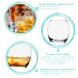 Argon Tableware - Tondo Whisky Glasses - 405ml - Pack of 24