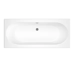 Cooke & Lewis Sovana White Straight Bath & wellness system set (L)1700mm