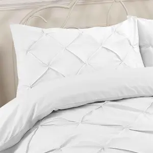 Pintuck Pleated Duvet Cover Set Bedding