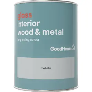 GoodHome Melville Gloss Metal & wood paint, 750ml