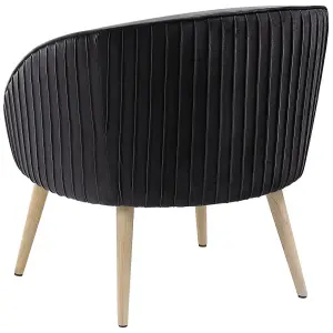 Beliani Modern Armchair TROMSO Velvet Black